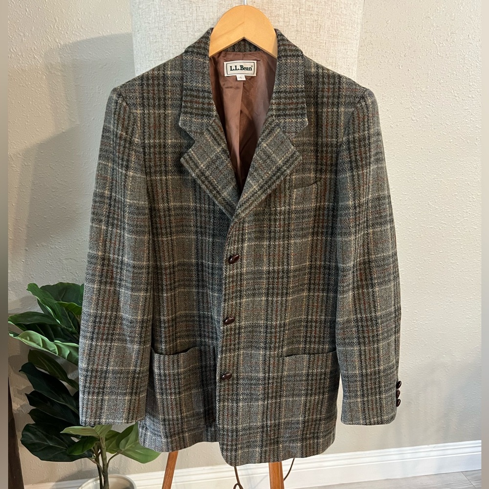 Vintage LL Bean Plaid Coat